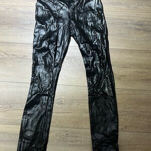 Moschino Shiny Black Pleather pants